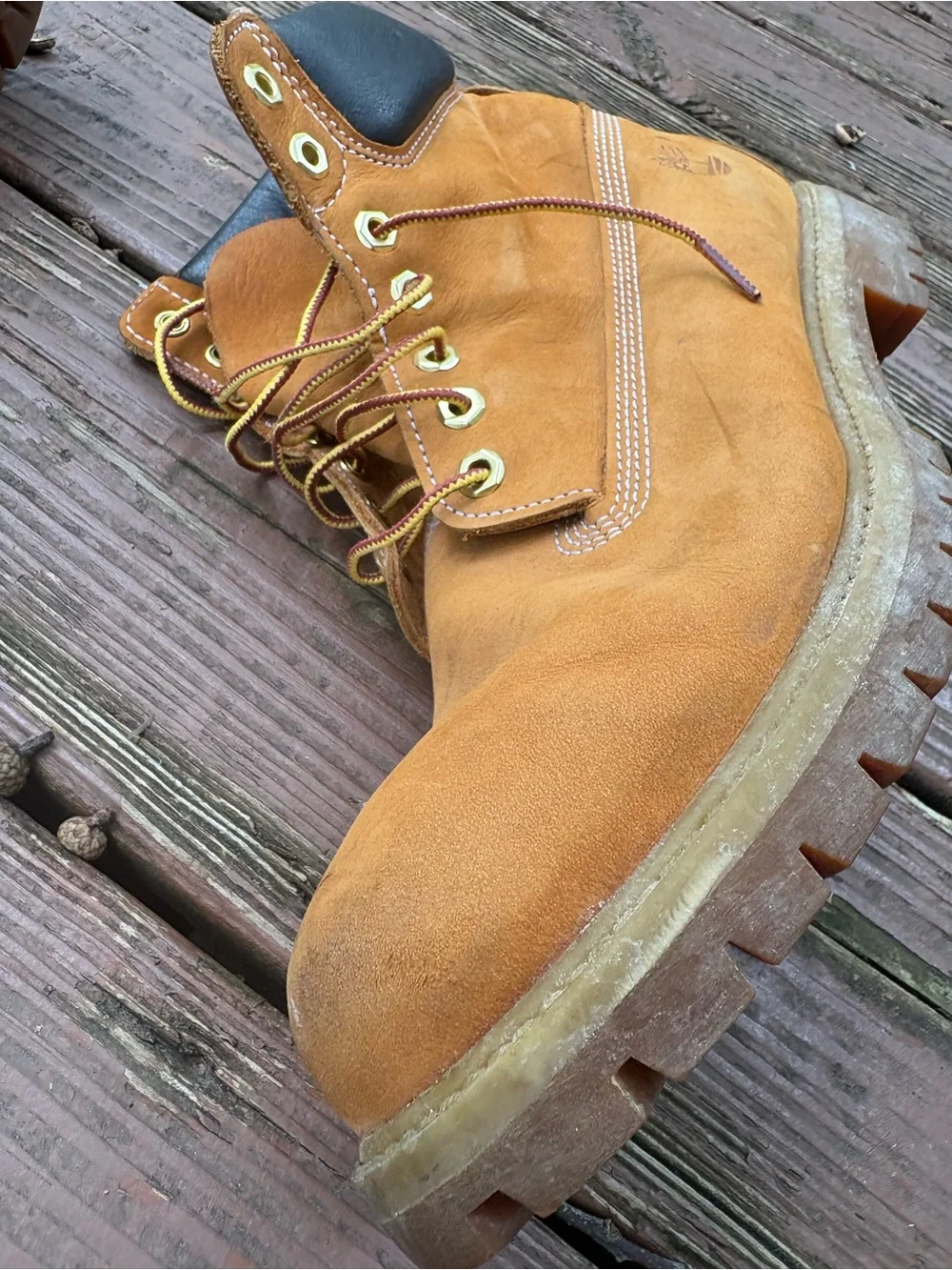 Timberland Men's Wheat/Tan Nubuck Lace-Up Work Boots